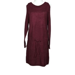 Full Circle Trends Cold Shoulder Knit Longsleeve Midi Dress, L